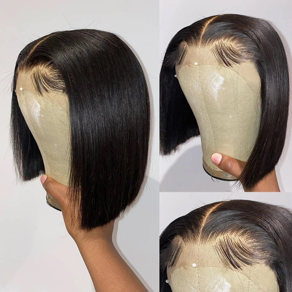 Brazilian Straight Lace Human Hair  Pre Plucked for Women