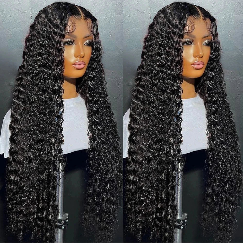 Curly human hair lace frontal wig For Women