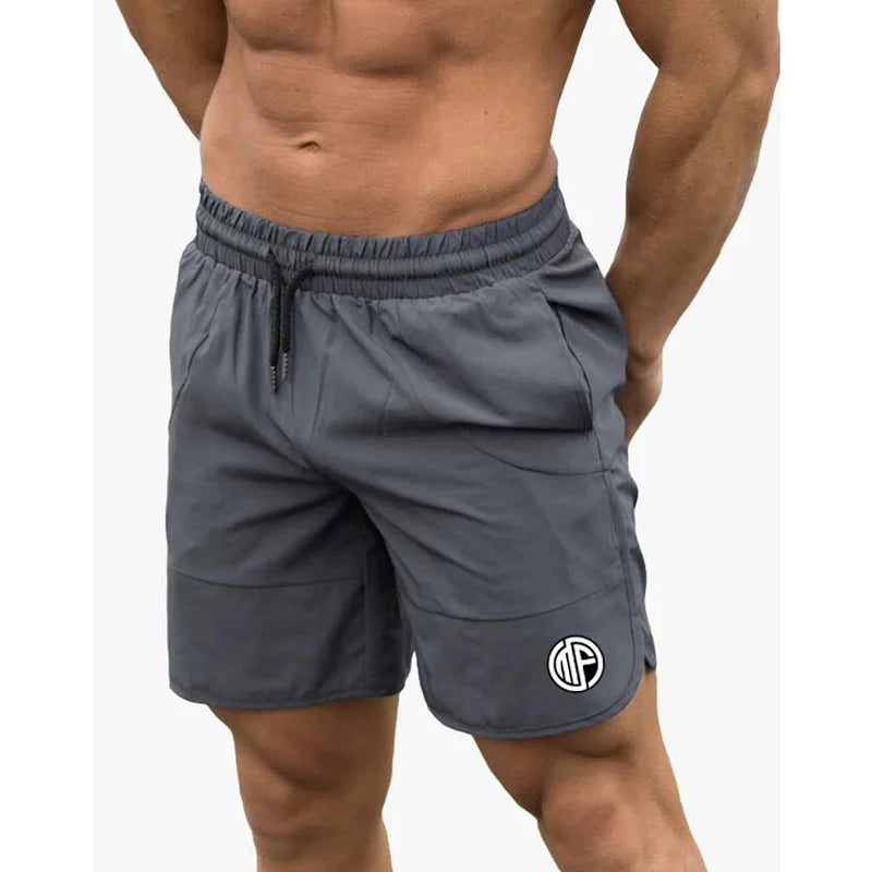 Men Patchwork Running Sports Workout Shorts