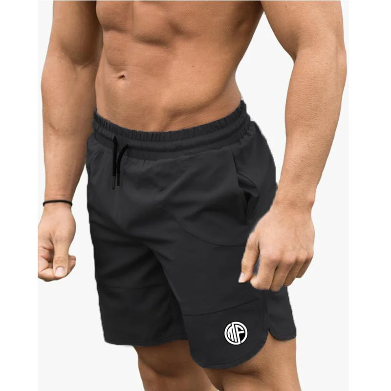 Men Patchwork Running Sports Workout Shorts