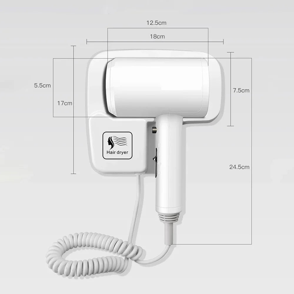 Wall-mounted Household Hair Blower with 3M Glue