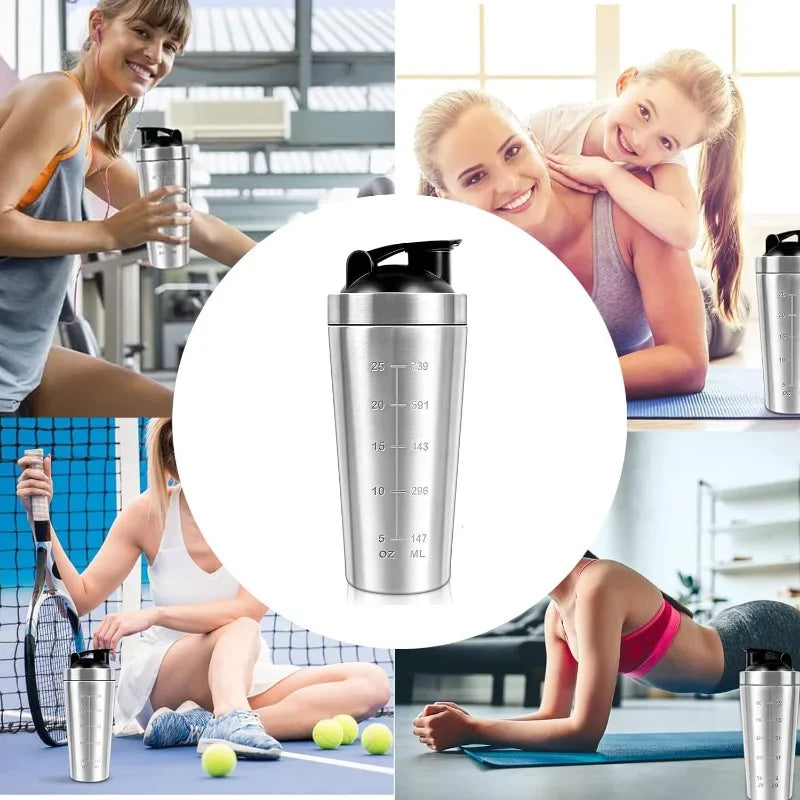 Stainless Steel Protein Shaker Bottle Leak Proof - Select-Tips