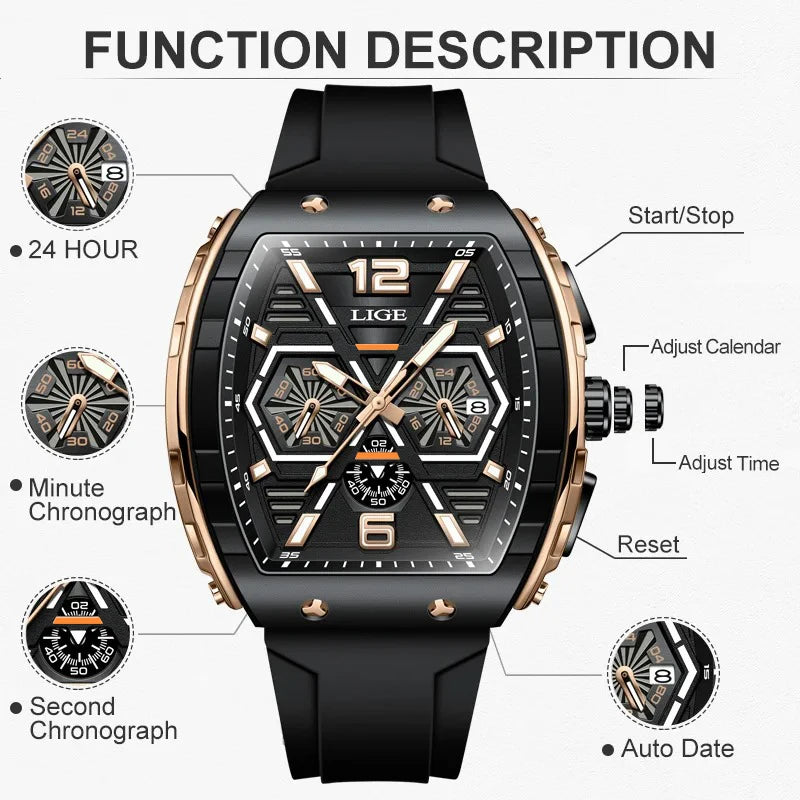 Waterproof Sports Wristwatch Luminous Date