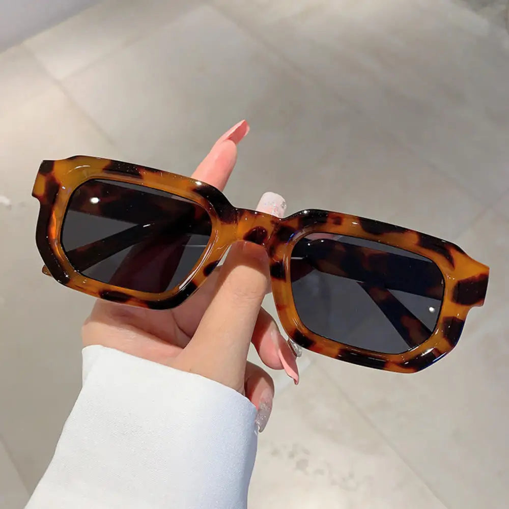 Unisex Rectangle Frame Sunglasses