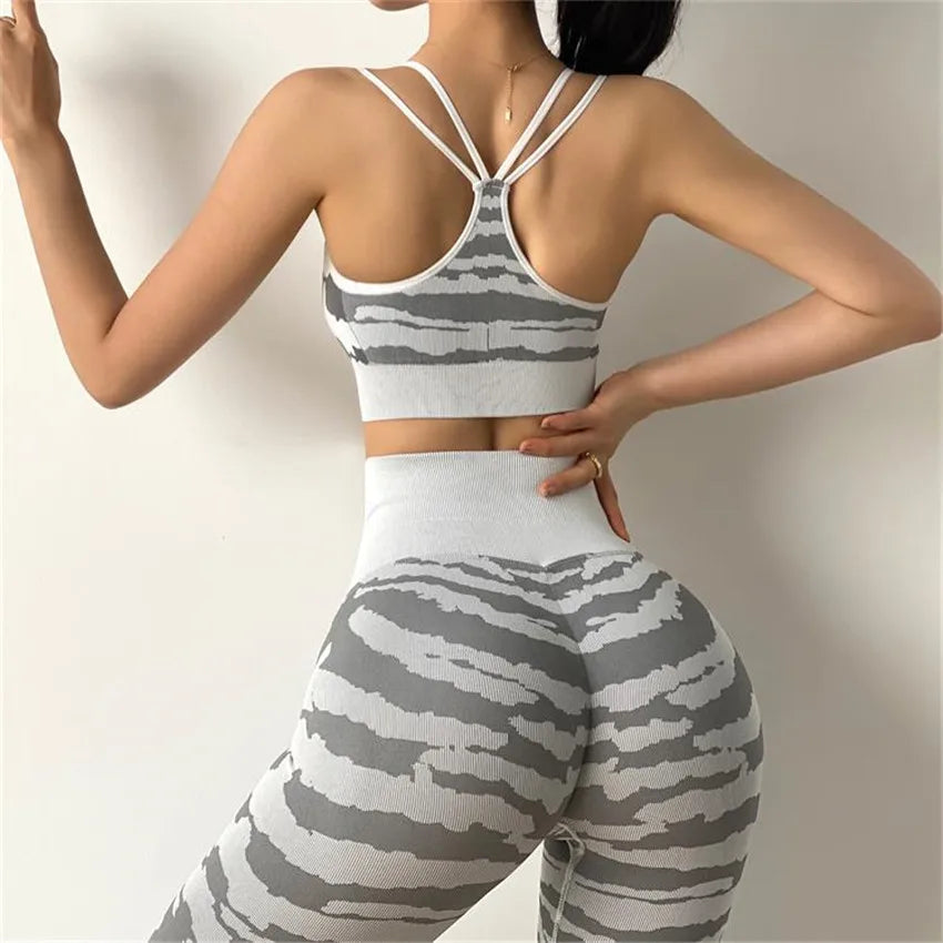 Tiger Set Workout Gym Active Suits