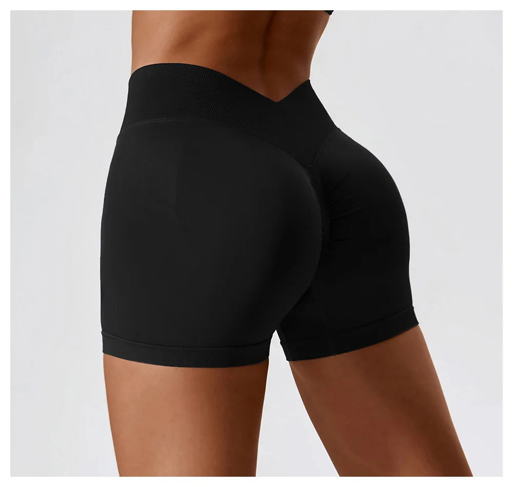 Seamless Yoga Scrunch Butt  Shorts For Women