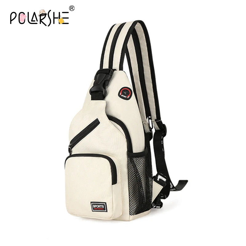 Unisex Travel Chest Shoulder Bag With Earphone Hole