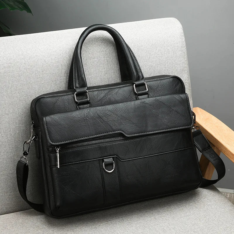 Men Briefcase Classical Retro Leather