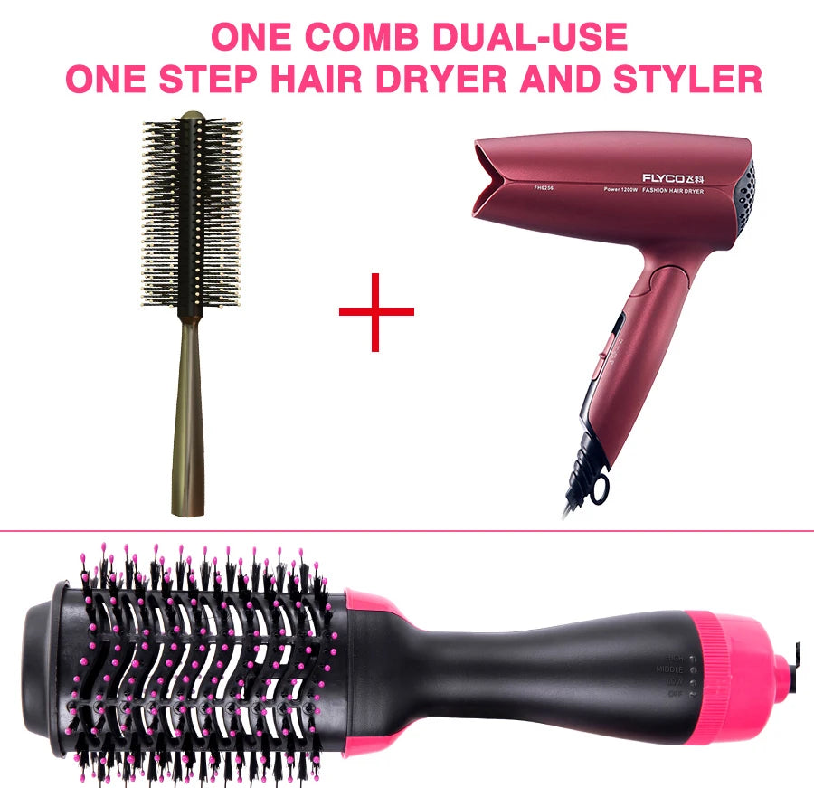 3 In 1 Hair Dryer Hot Air Brush Styler