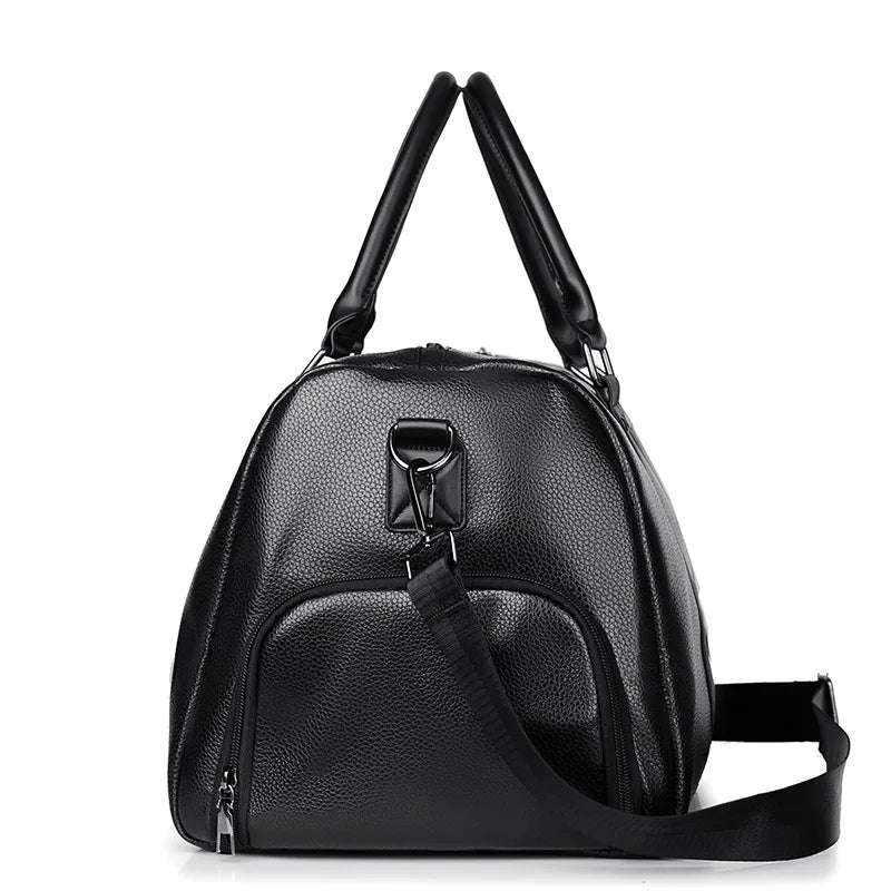 Men Leather Travel Bags  Casual Crossbody Duffel Bags