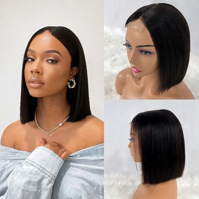 Super Double Drawn 2x6 Lace Closure Bob Wig