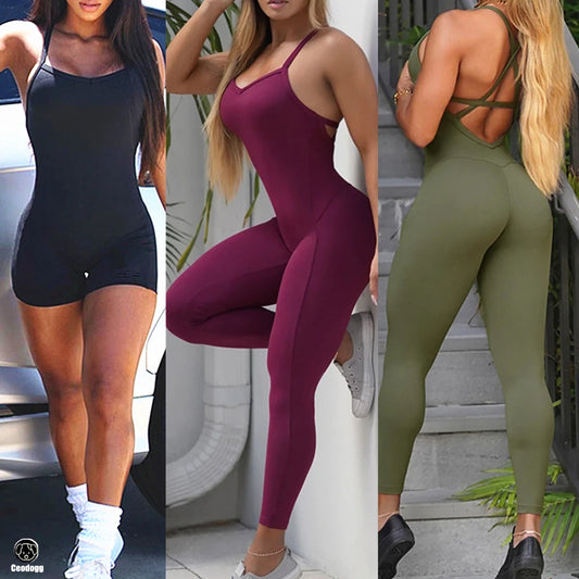 Backless One Piece sports Jumpsuit for Women