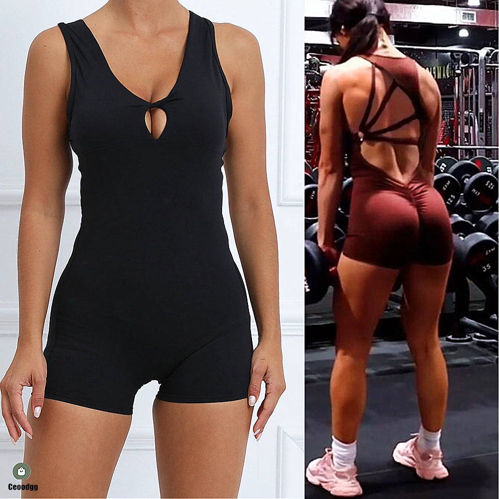 Women One Piece Jumpsuit Fitness Outfits