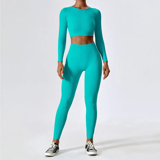 Women Workout Sportswear High Waist Leggings Tracksuit