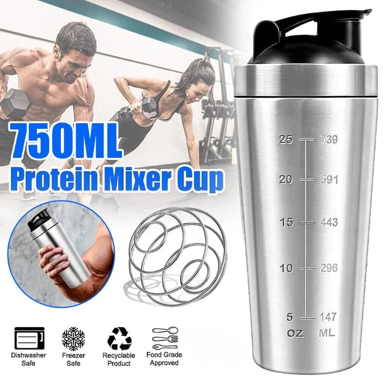 Stainless Steel Protein Shaker Bottle Leak Proof - Select-Tips