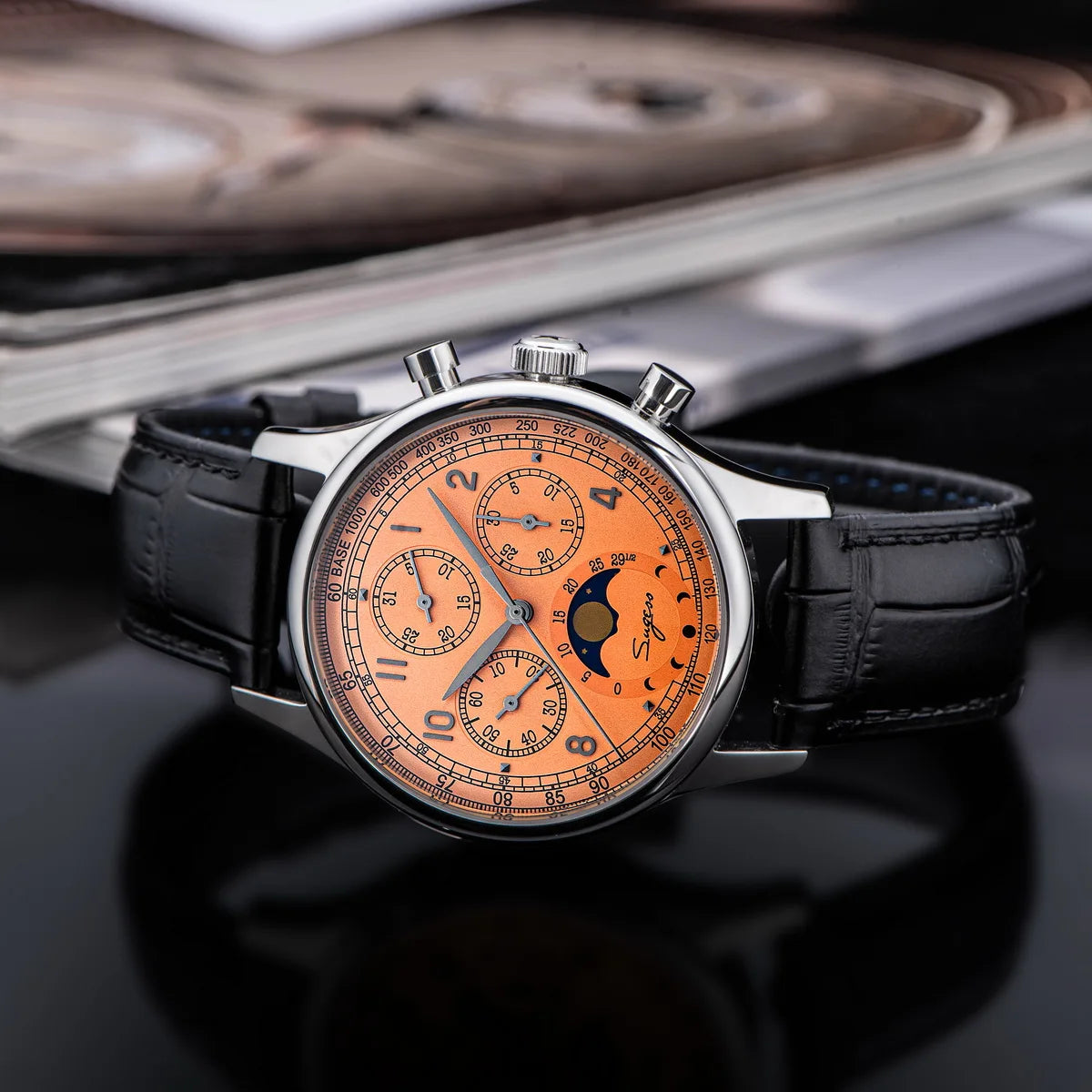 Moon-phase Business Mechanical Wristwatches