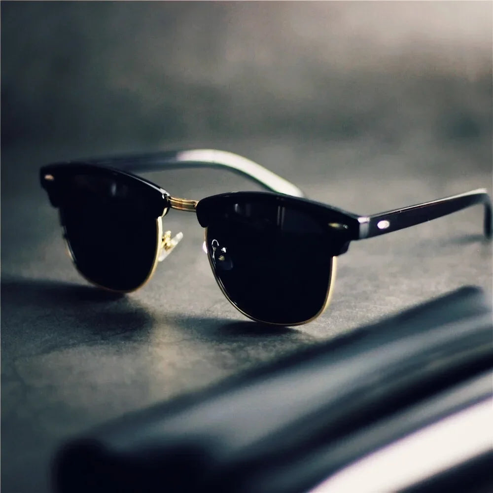 Unisex Classic Half Frame Sunglasses