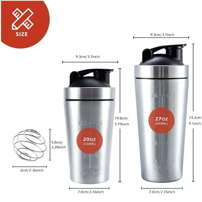 Stainless Steel Protein Shaker Bottle Leak Proof - Select-Tips