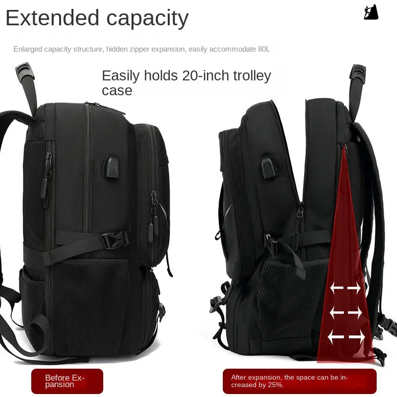 Men Outdoor Backpack with USB Port