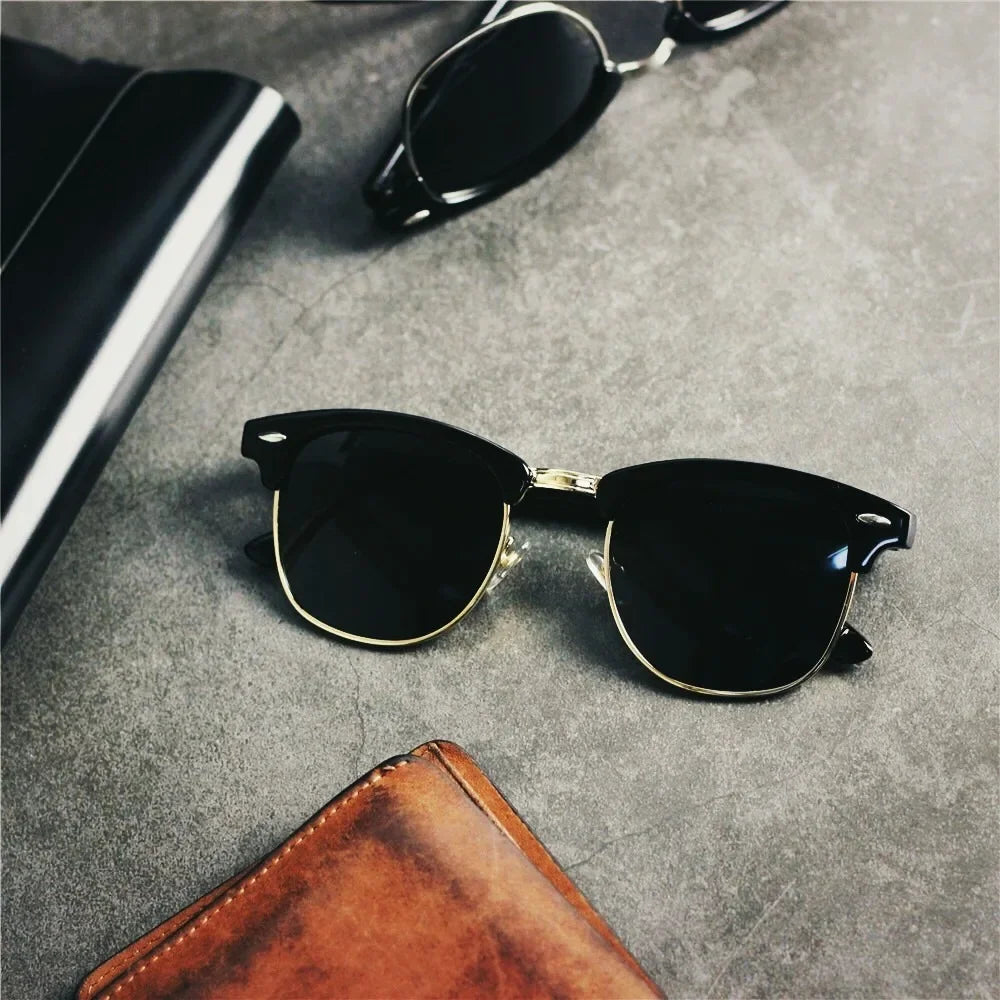 Unisex Classic Half Frame Sunglasses