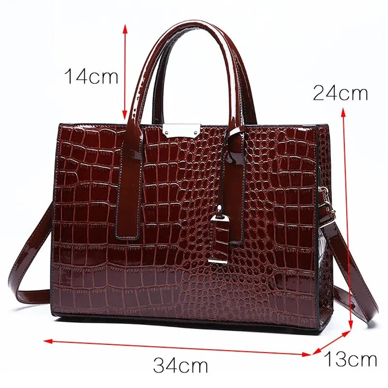 Women Crocodile Stripe Bag