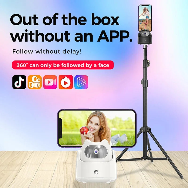 Auto Face Tracking Phone Holder with Selfie Stick - Select-Tips