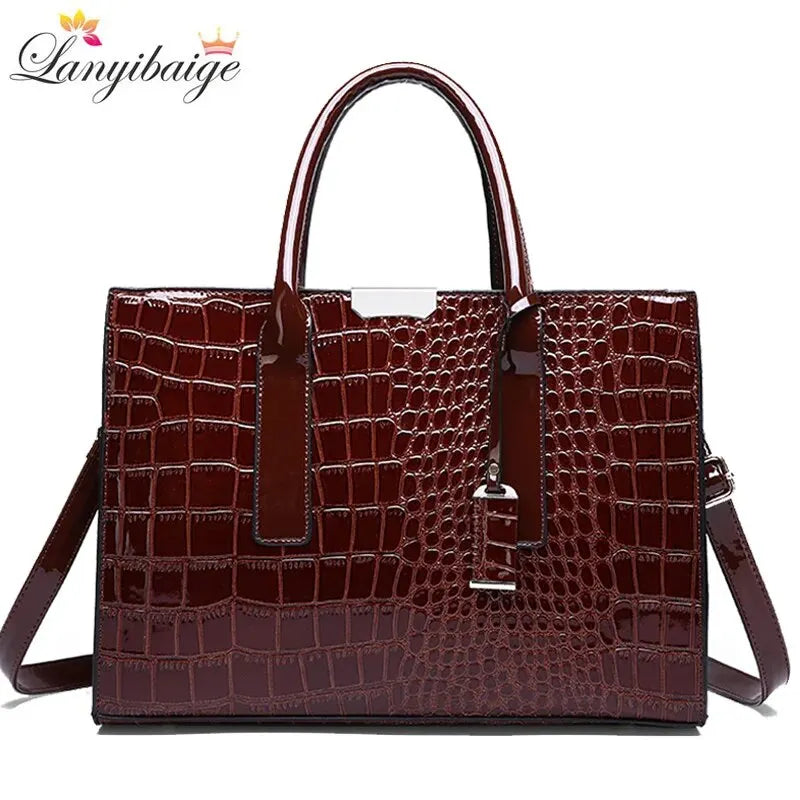 Women Crocodile Stripe Bag