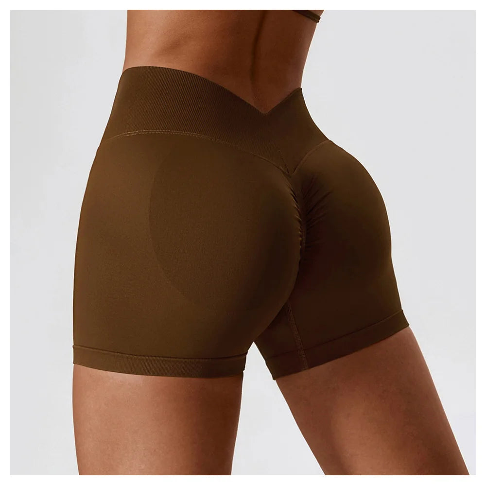 Seamless Yoga Scrunch Butt  Shorts For Women