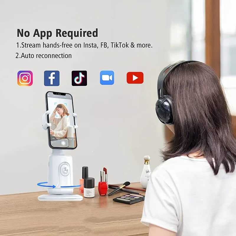 360° Auto Face Tracking Phone Holder - Select-Tips