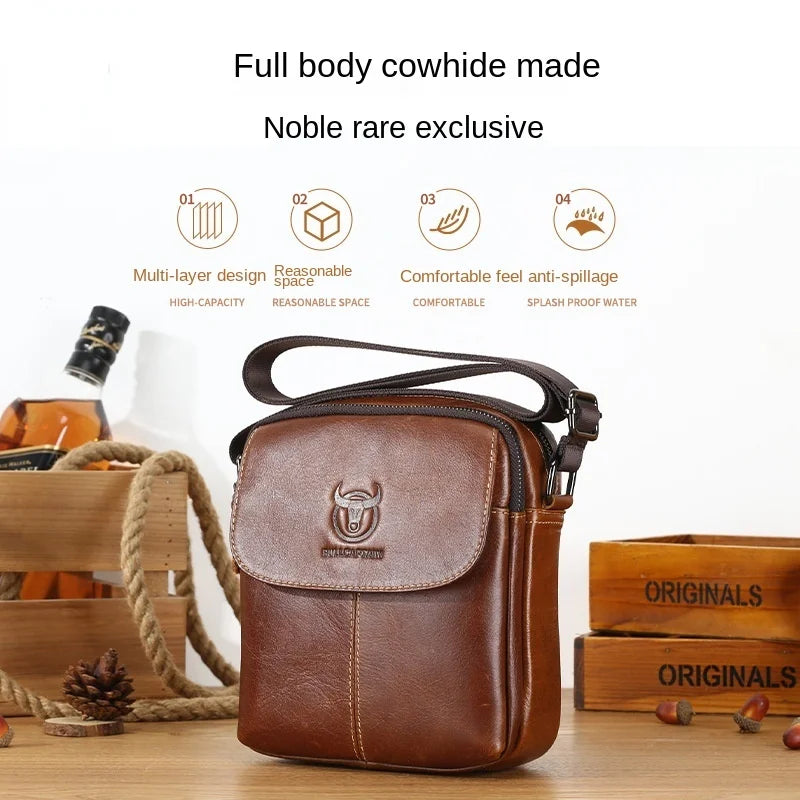 Men Genuine Leather Men's Shoulder bag