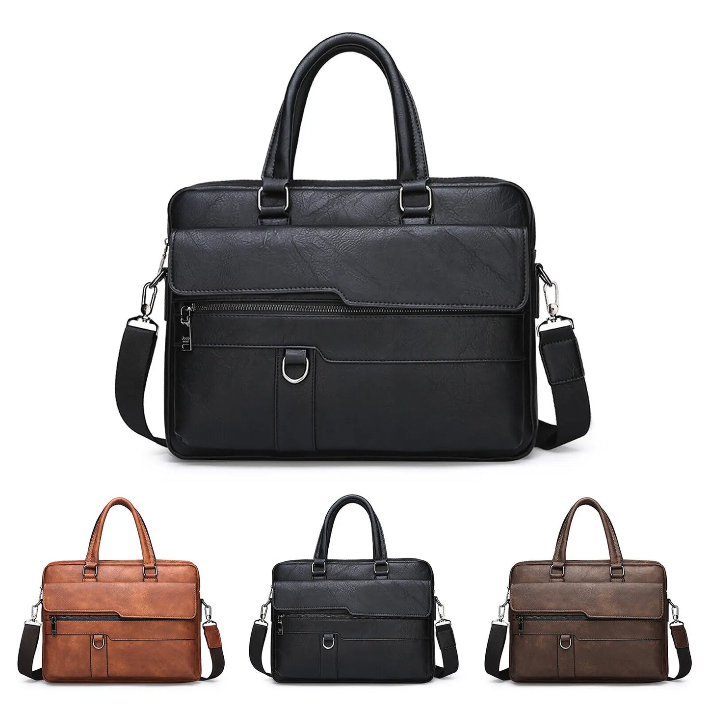 Men Briefcase Classical Retro Leather