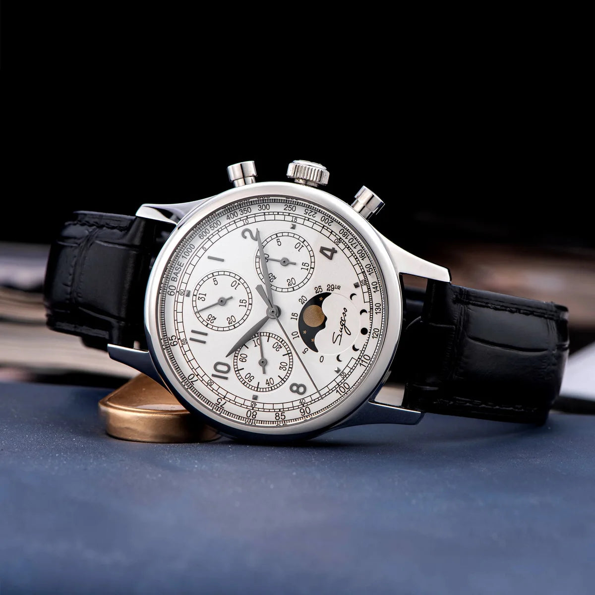 Moon-phase Business Mechanical Wristwatches