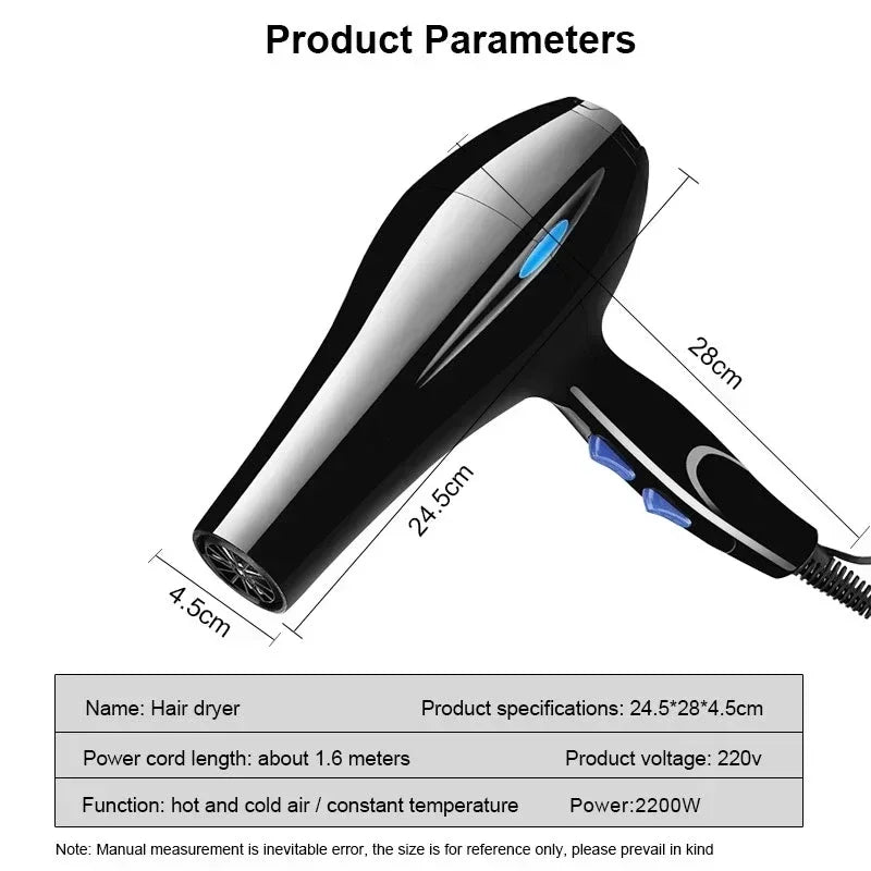 2200W Professional Hair Dryer with Air Collecting