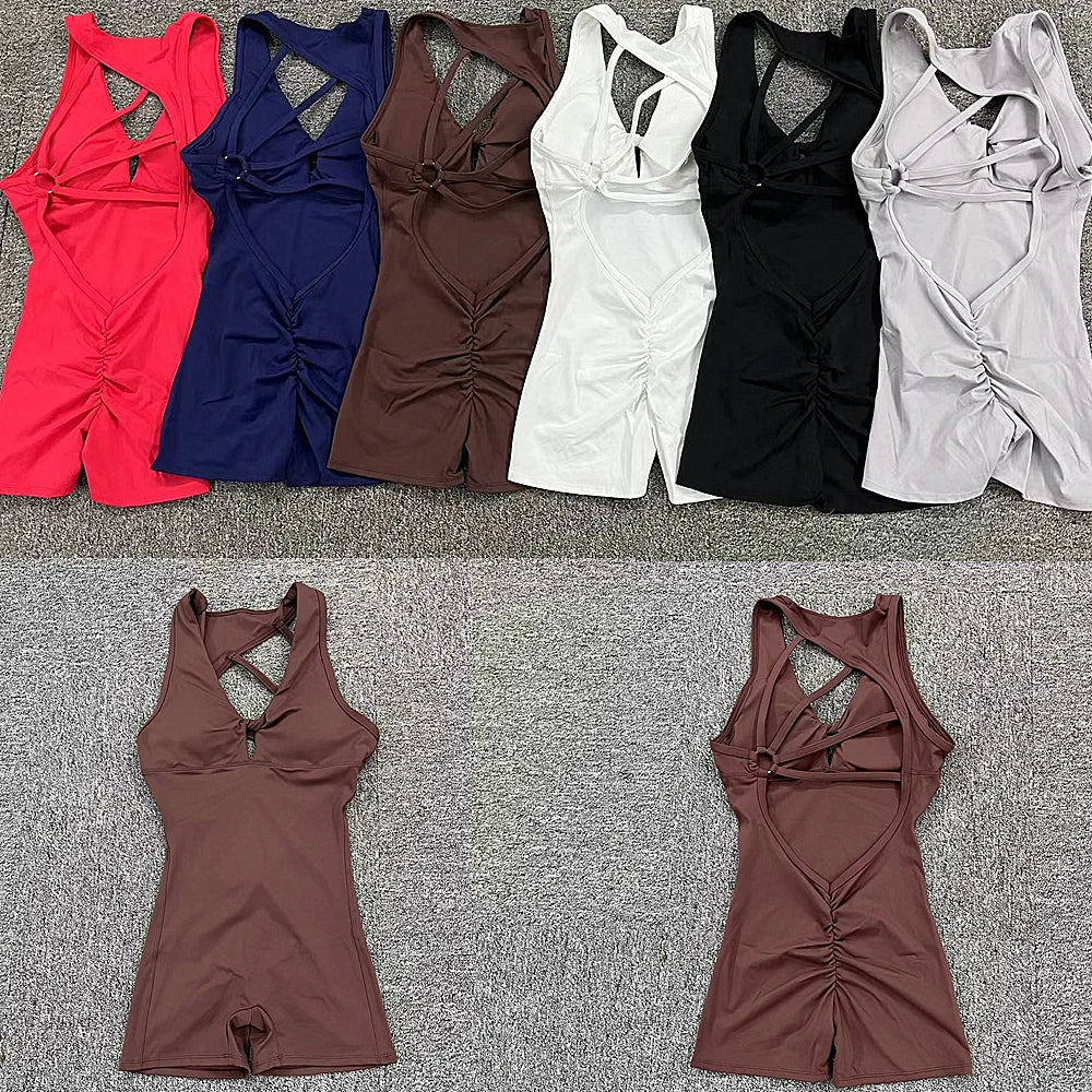 Women One Piece Jumpsuit Fitness Outfits